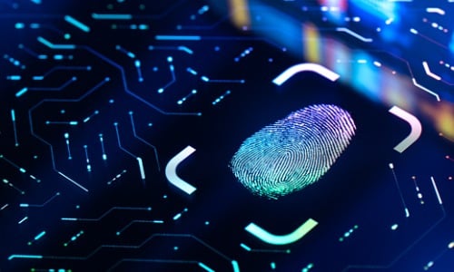 Fingerprint biometric authentication button