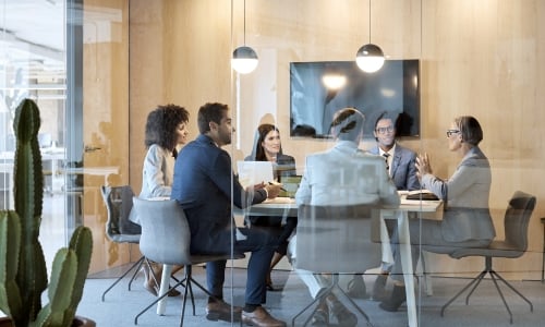 Employees in a conference room