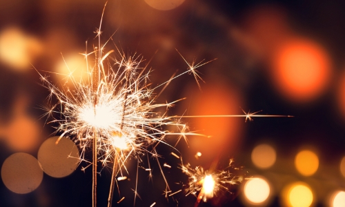 Close up view of sparklers