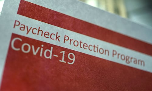 Close up shot of PPP loan