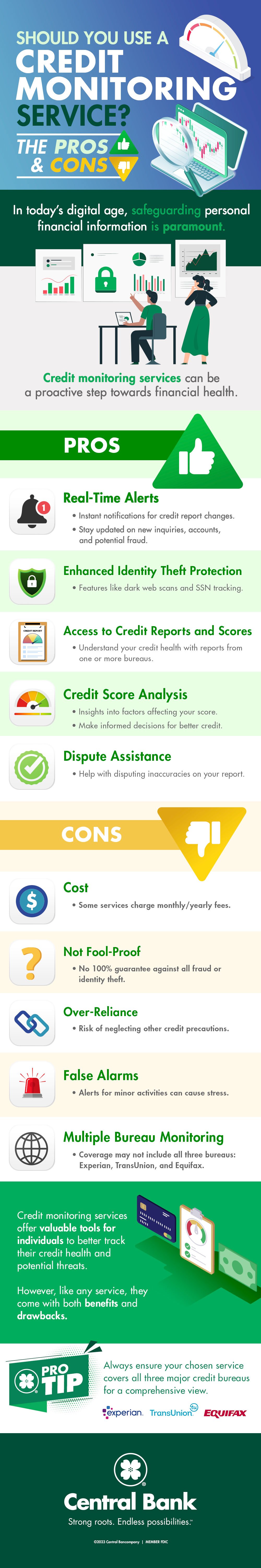Credit monitoring infographic