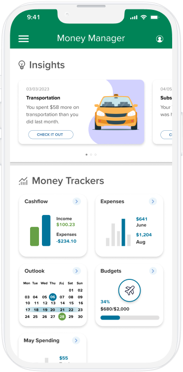 Money Manager phone screen