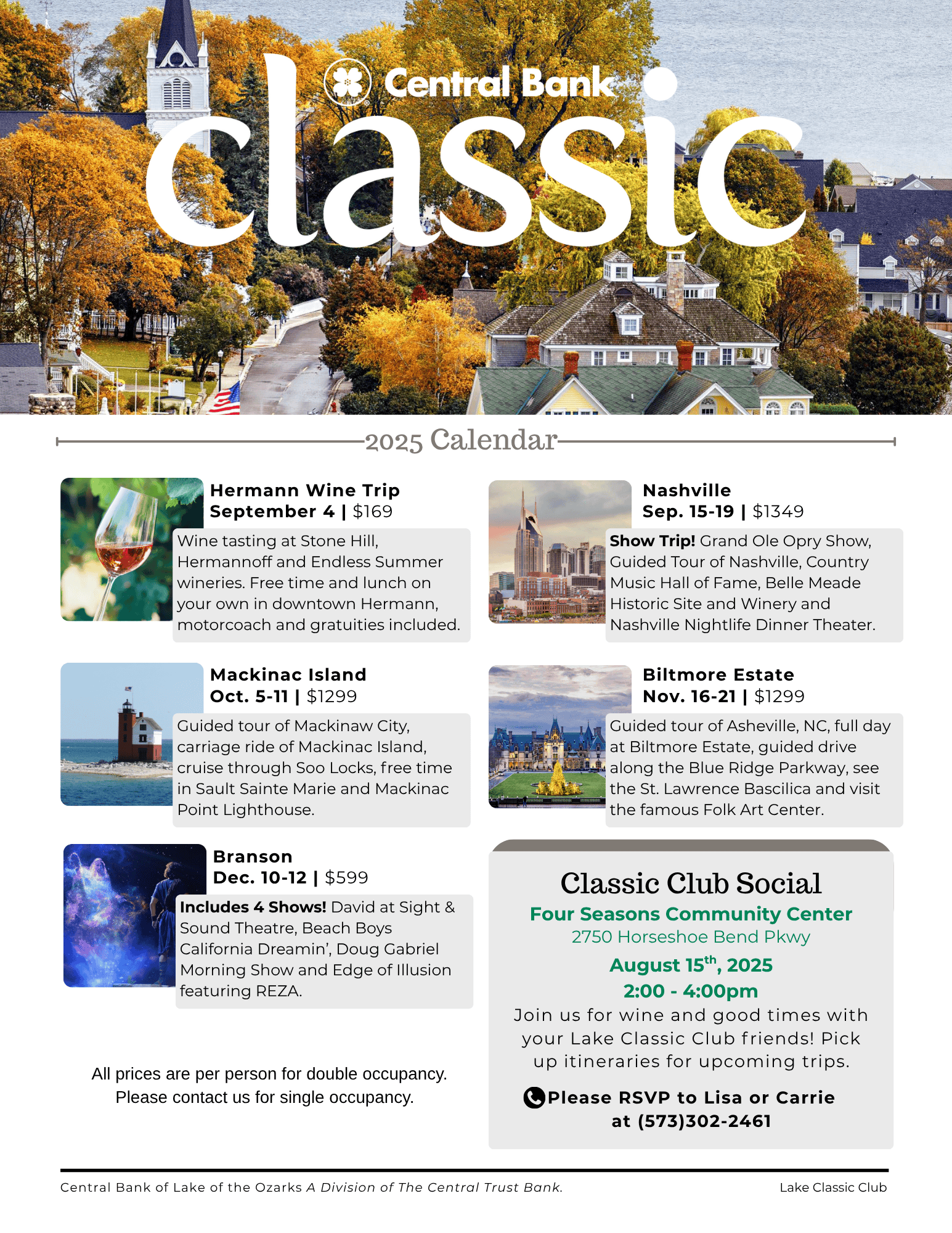 Classic Club | Banking Perks for 50+ Customers | Central Bank
