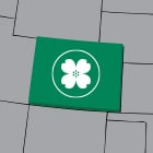 state of Colorado on a map with central bank logo inside