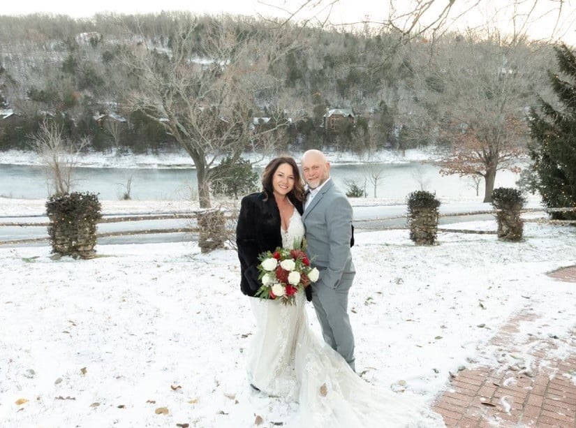 Dana and husband at their wedding