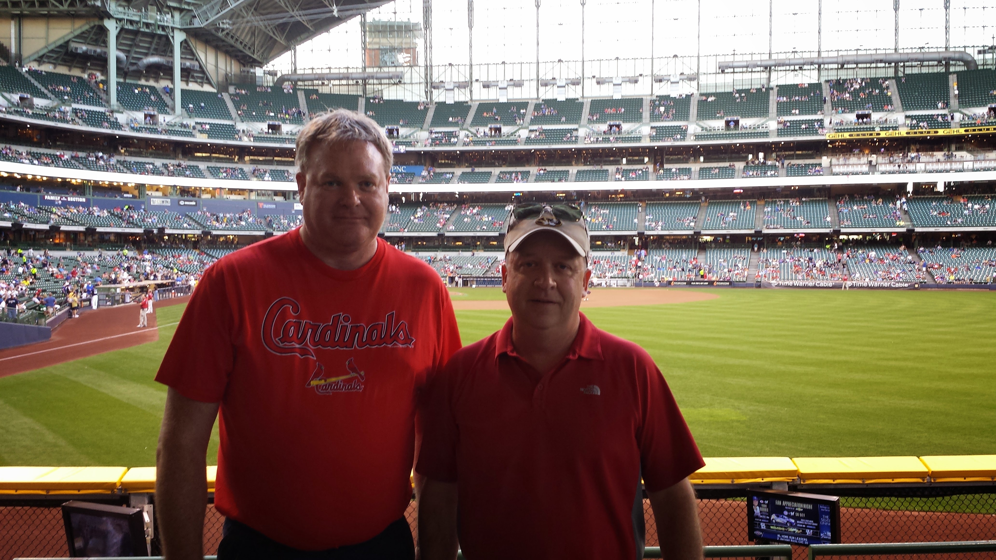 Lynn at Brewers baseball game