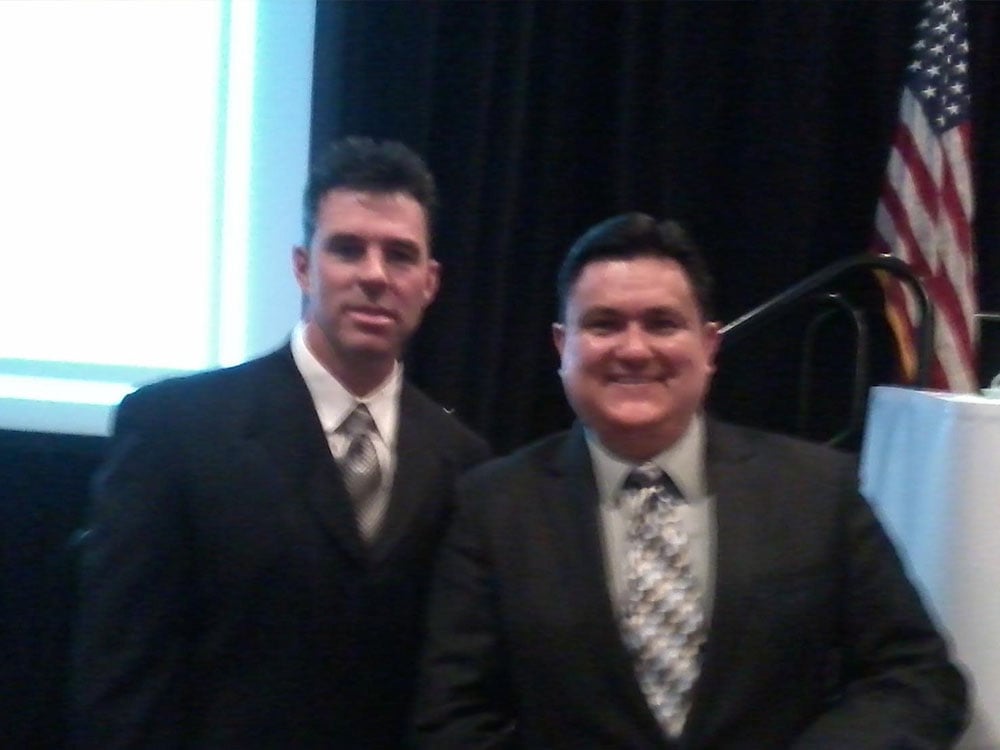 Eric with Jim Edmonds