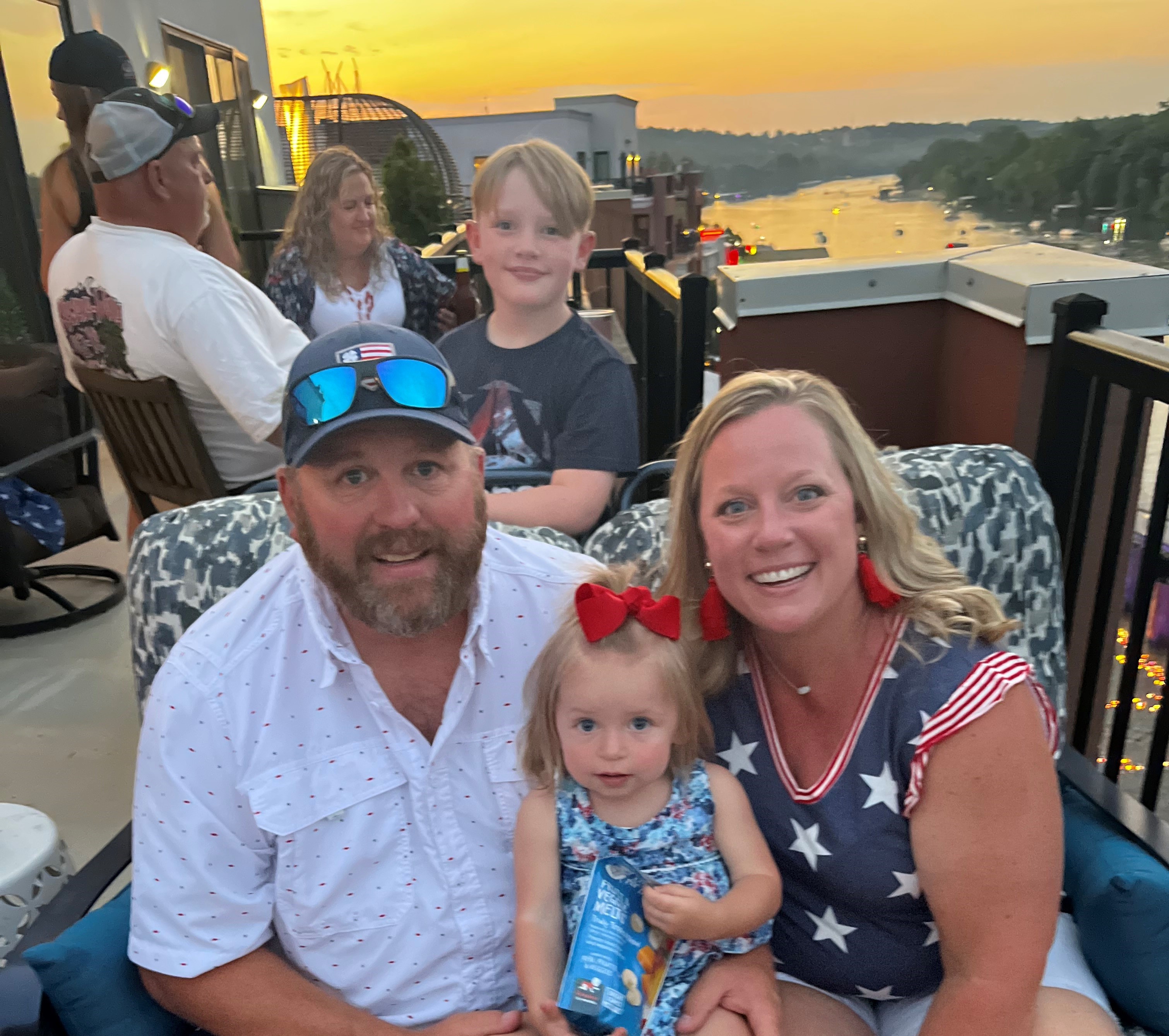 Adrianne with her family on the 4th