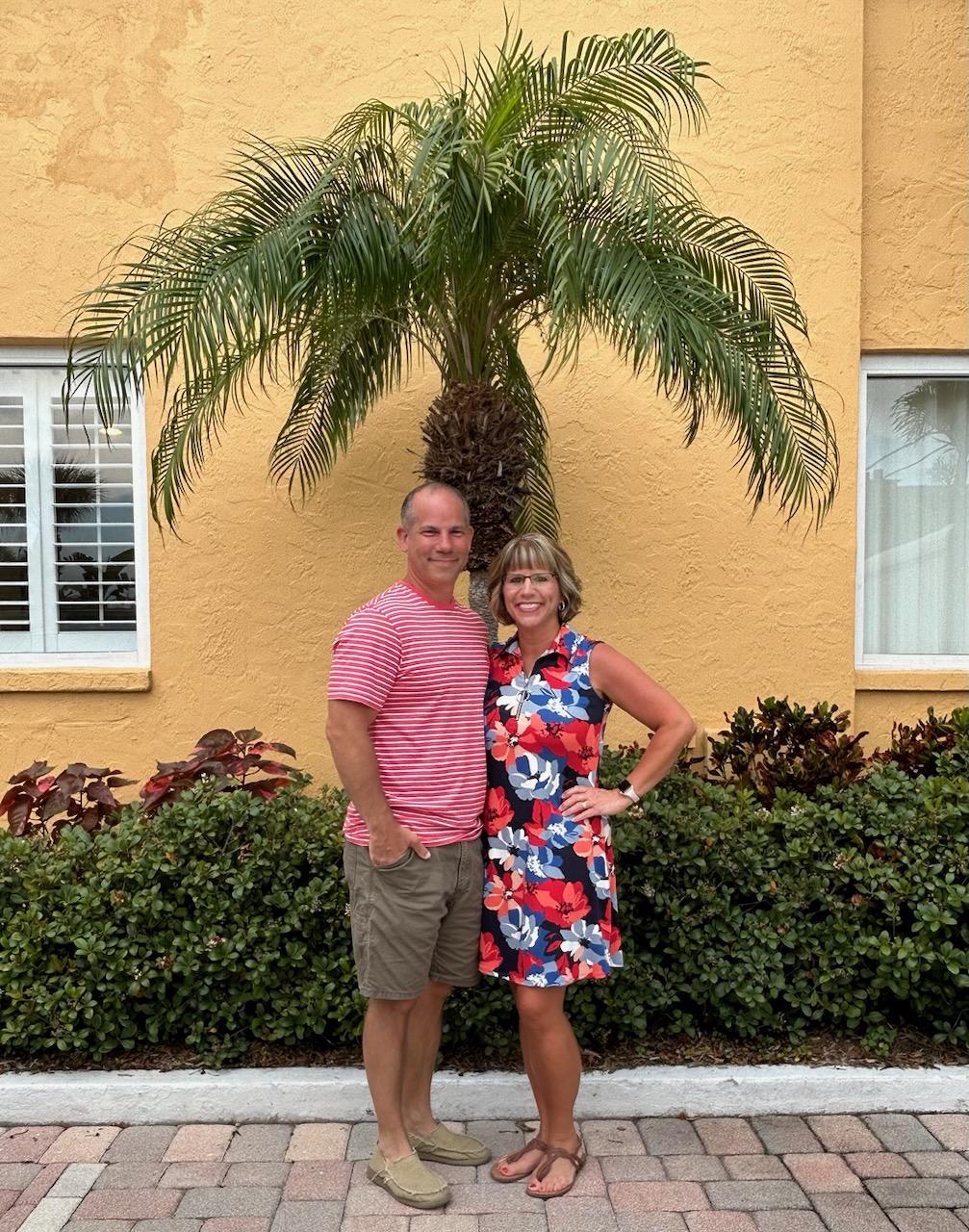 Kelli with her husband at Venice Beach, FL