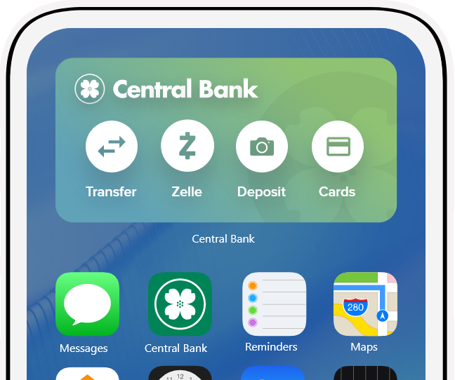 Central Bank home screen widget