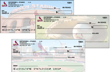 three checks with different cardinal designs