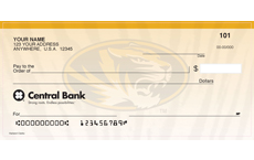 Mizzou tiger  themed checks