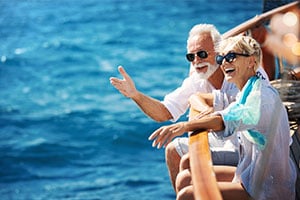 couple on a boat