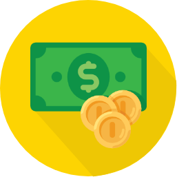 dollar bill and coins icon