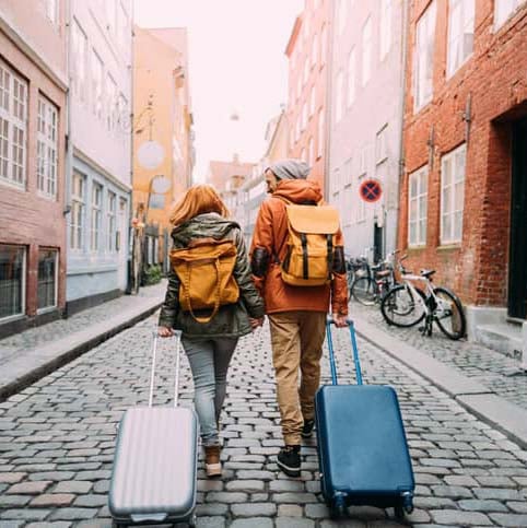 Image of a couple travelling