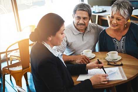 Learn more about our Trust Services a couple meeting with their advisor