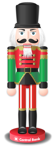 image of a green and red nutcracker with white beard