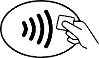 Oval with wireless icon