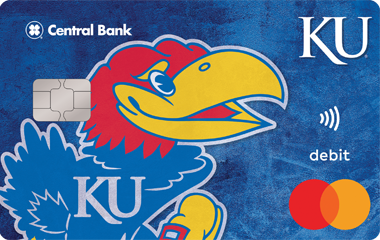 debit card with KU jayhawk
