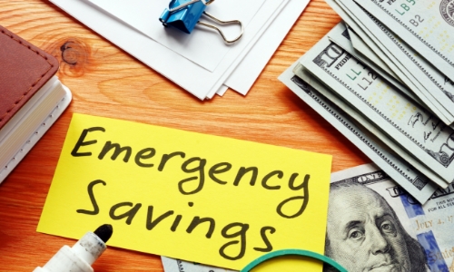 Items to help build an emergency savings fund