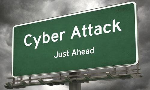Cyber-attack warning sign