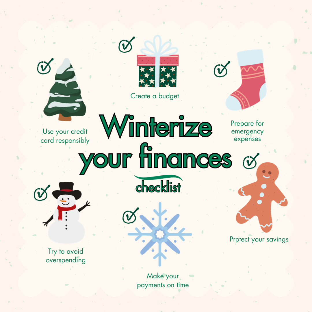 Winterize your finances infographic